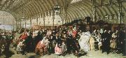 William Powell  Frith the railway station oil painting artist